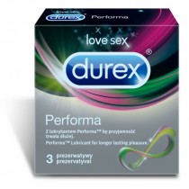 Durex Performa prezerwatywy z lubrykantem dla duszej przyjemnoci 3szt