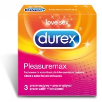 Durex Pleasuremax prkowane prezerwatywy z wypustkami 3szt