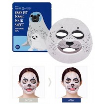Holika Holika Baby Pet Magic Mask Sheet Whitening Seal Rozjaniajca maseczka do twarzy na bawenianej pachcie