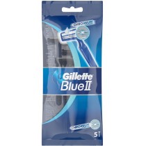 Gillette Blue II Chromium Jednorazowe maszynki do golenia dla mężczyzn 5szt