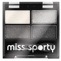 Miss Sporty Studio Colour Quattro Eye Shadow poczwrne cienie do powiek 404 Real Smoky/Smoky Black 5g