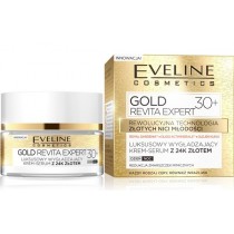 Eveline Gold Revita Expert 30+ Luksusowy wyg�adzaj�cy krem-serum z 24k z�otem dzie�/noc 50ml
