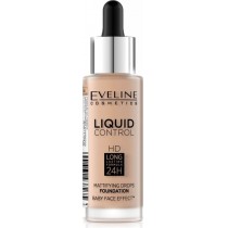 Eveline Liquid Control HD Mattifying Drops Foundation Matujący podkład do twarzy 040 Warm Beige 32ml