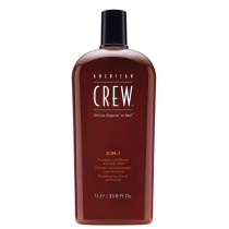 American Crew Official Supplier To Men 3-In-1 Szampon odywka i el do kpieli dla mczyzn 1000ml