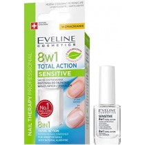 Eveline 8in1 Total Action Intensive Nail Hardener Wzmacniająca odżywka do paznokci 12ml