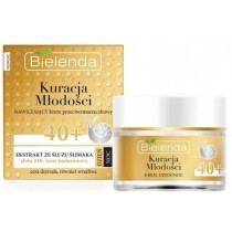 Bielenda Kuracja Młodości nawilżający krem przeciwzmarszczkowy z ekstraktem ze śluzu ślimaka 40+ na dzień/noc 50ml