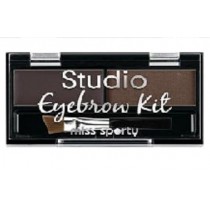 Miss Sporty Studio Eyebrow Kit paleta do makijau brwi 001 Medium Brown 1,1g