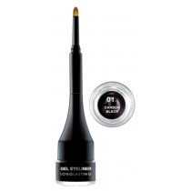 Pierre Rene Gel Eyeliner Longlasting 24h Waterproof wodoodporny eyeliner 01 Carbon Black 2,5ml