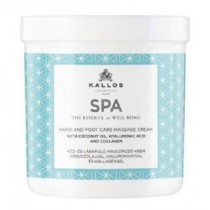 Kallos Spa Hand and Foot Care Massage Cream krem do masau rk i stp Coconut Oil Hyaluronic Acid & Collagen 500ml