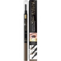 Eveline Brow Multifunction 3w1 brow liner filling powder&brush 01 Medium Brown