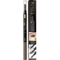 Eveline Brow Multifunction 3w1 brow liner filling powder&brush 02 Dark Brown
