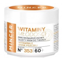 Mincer Pharma Witaminy Młodości 60+ krem tłusty przeciwzmarszczkowy do twarzy 353 50ml