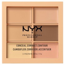 NYX Professional Makeup Conceal Correct Contour Palette Kremowa paleta do konturowania twarzy 3CP01 Light 6x1,5g
