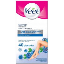 Veet Easy-Gelwax Plastry z woskiem do depilacji ciaa 40szt