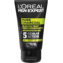 L`Oreal Men Expert żel do mycia twarzy przeciw niedoskonałościom Pure Charcoal 100ml