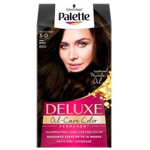 Palette Deluxe Oil-Care farba do włosów trwale koloryzująca z mikroolejkami 800 Ciemny Brąz