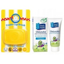 Skarb Matki Olejuszka na ciemieniuszkę 30ml + szczoteczka na ciemieniuchę Bean Clean