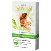 Joanna Sensual plastry do depilacji ciaa wosy mocne 12szt + oliwka agodzca podranienia 10ml
