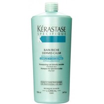 Kerastase Bain Riche Dermo-Calm Shampoo oczyszczajcy szampon kojcy do wraliwej skry gowy 1000ml