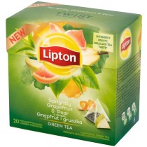 Lipton Green Tea herbata zielona Grejpfrut i Gruszka 20 piramidek 30g