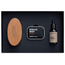 Zew For Men Prosty Drwal Olejek do brody 30ml + Mydo do Brody 80ml + Mydelniczka + Kartacz