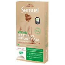 Joanna Sensual plastry do depilacji ciaa Vegan Naturalny Wosk Rolinny 12szt