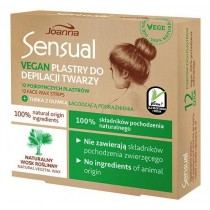 Joanna Sensual plastry do depilacji twarzy Vegan Naturalny Wosk 12szt