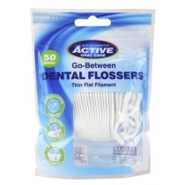 Active Oral Care Dental Flossers nicio-wykaaczki w torebce strunowej 50szt