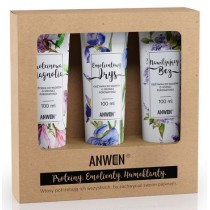 Anwen Odżywki do włosów o średniej porowatości Proteinowa Orchidea 100ml + Emolientowy Irys 100ml + Nawilżający Bez 100ml