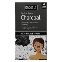 Beauty Formulas Charcoal Nose Pore Strips oczyszczające paski na nos z aktywnym węglem 6szt
