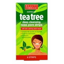 Beauty Formulas Tea Tree Deep Cleansing Nose Pore Strips gboko oczyszczajce paski na nos 6szt