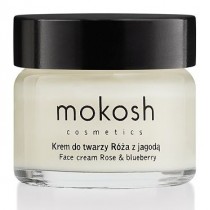 Mokosh Facial Cream Anti-aging Rose & Bluberry ujdrniajcy krem do twarzy anti-aging Ra z Jagod 15ml