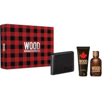 Dsquared2 Wood Pour Homme Woda toaletowa 100ml spray + el pod prysznic 100ml + Portfel