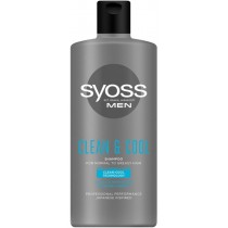 Syoss Men Clean & Cool Shampoo szampon do wosw normalnych i szybko przetuszczajcych si dla mczyzn 440ml