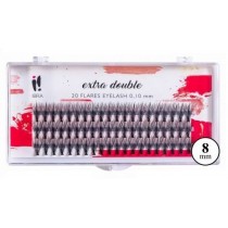 Ibra Kępki sztucznych rzęs Extra Double C 0,10-8mm