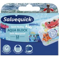 Salvequick Aqua Block Kids wodoodporne plastry dla dzieci 12szt