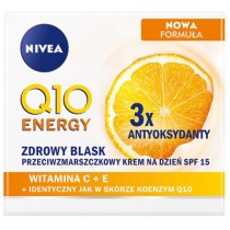 Nivea Q10 Plus C Odmodzona + Pena Energii Cera przeciwzmarszczkowy krem na dzie SPF15 50ml