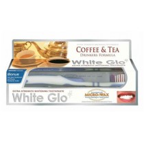 White Glo Coffee & Tea Drinkers Formula pasta wybielajca usuwajca osad z kawy i herbaty 100ml + szczoteczka