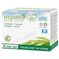 Masmi Tampons tampony z bawełny organicznej Super 18szt