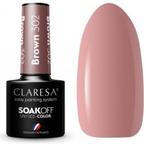 Claresa Soak Off UV/LED Brown lakier hybrydowy 302 5g
