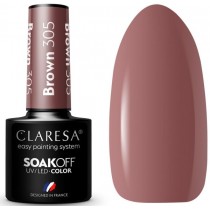 Claresa Soak Off UV/LED Brown lakier hybrydowy 305 5g