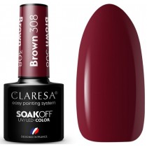 Claresa Soak Off UV/LED Brown lakier hybrydowy 308 5g