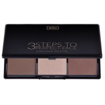 Wibo 3 Steps to Perfect Face Contour Palette paleta do konturowania twarzy Dark 10g