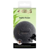 KillyS Botanical Inspirations gąbka konjac do mycia twarzy z węglem bambusa do skóry trądzikowej