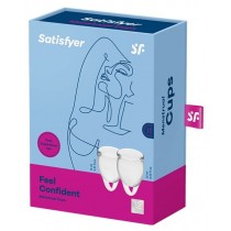 Satisfyer Feel Confident zestaw kubeczkw menstruacyjnych 15ml + 20ml Transparent