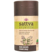 Sattva Ayurveda Natural Herbal Dye For Hair naturalna zio�owa farba do w�os�w Dark Brown 150g