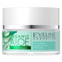 Eveline Organic Aloe + Collagen nawil�aj�co-matuj�cy �el do twarzy do cery normalnej i mieszanej 50ml