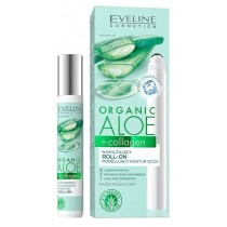 Eveline Organic Aloe + Collagen nawilajcy roll-on modelujcy kontur oczu do kadego rodzaju cery 15ml