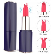 S-Hande Lipstick dyskretny wibrator w etui z wymiennymi kocwkami z 9 trybami wibracji Black