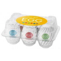 Tenga 6 Styles Egg Wavy II, Boxy, Brush, Tornado, Silky II, Sphere zestaw 6 jednorazowych masturbator�w